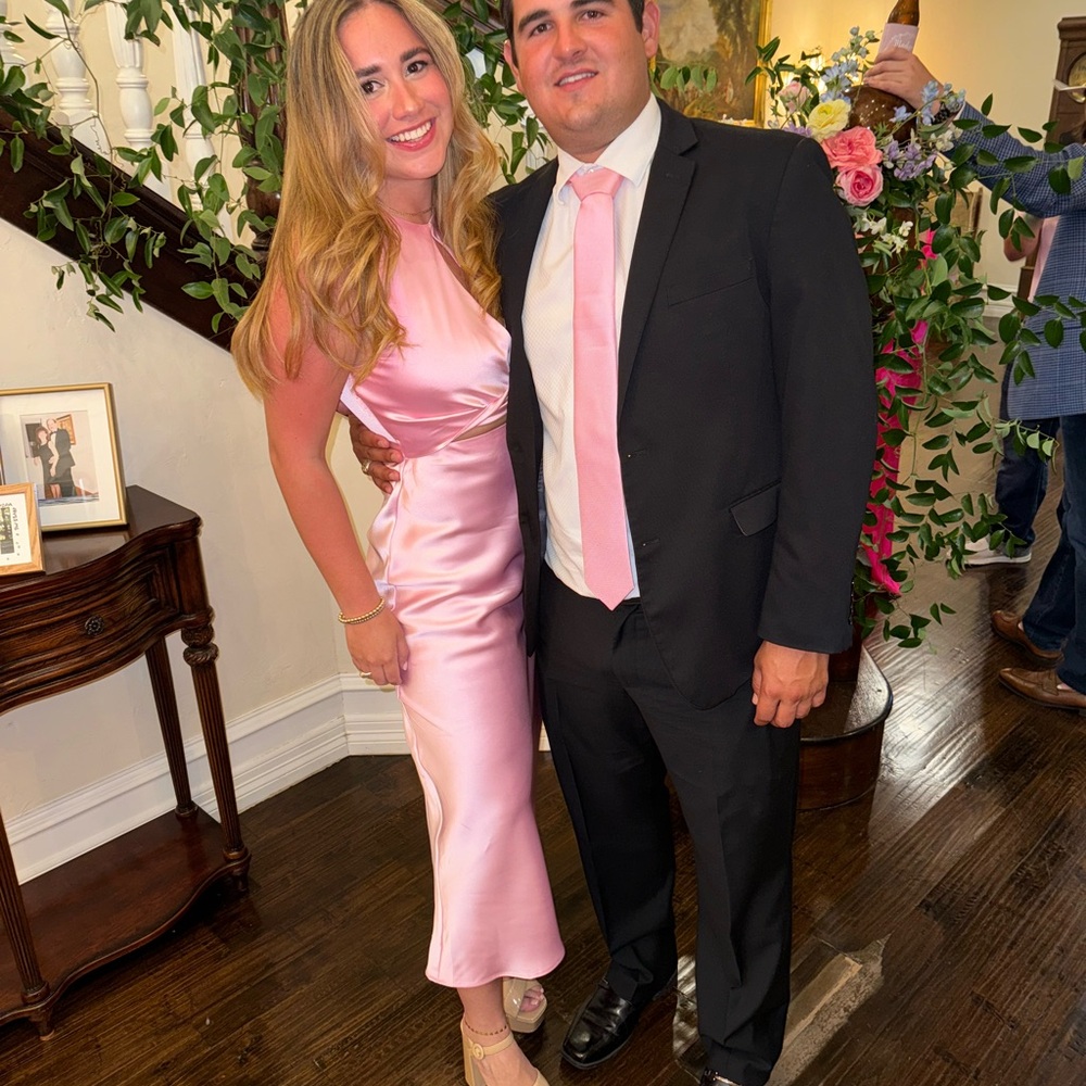 Zara Pink Satin Wedding Dress